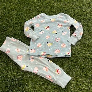 Old Navy Fitted Pajama Set - Snowman Print